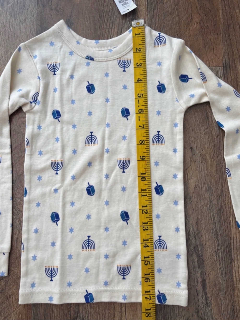 Baby Gap Organic Cotton Blue and Cream Hanukkah 2 piece Set pajamas size 5 new - Picture 9 of 11